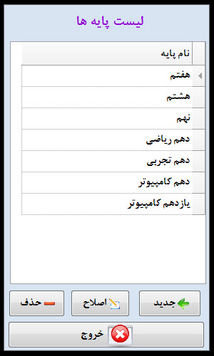 پایه تحصیلی نرم افزار کارنامه بیست پایه تحصیلی نرم افزار کارنامه بیست